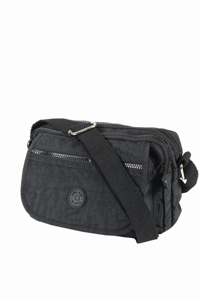 MEGA BAG 215 حقيبة كروس نسائية من قماش كيبلينغ باللون الأسود