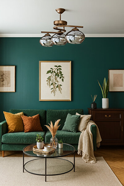 KUZENLER ✨Defne 3’lü Kahverengi Metal Gövde Modern Tavan Avizesi