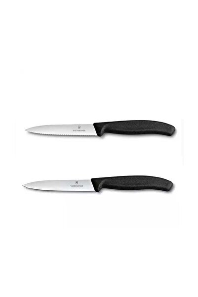 Victorinox 2li Set 10 CM Tırtıklı - 10 CM Düz Sebze Meyve Bıçağı