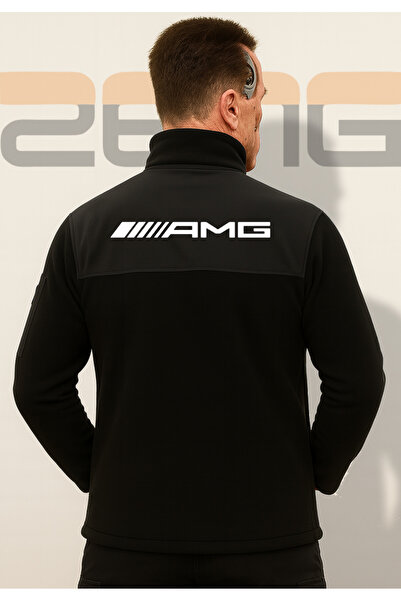 ZENG Printed Men's Black Fleece Softshell Detailed