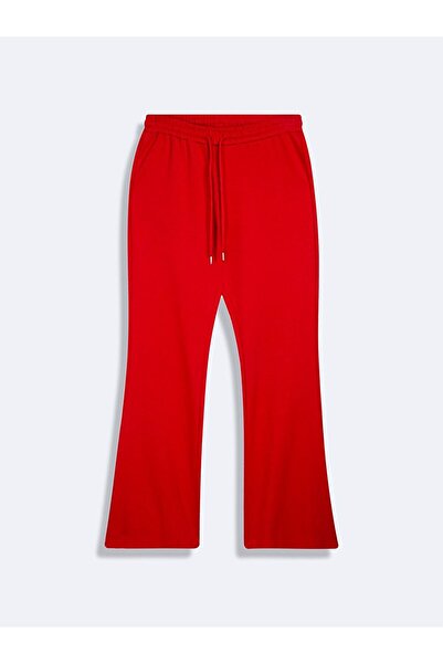 Ltb Elastic Waist Straight Leg Basic Red Tracksuit