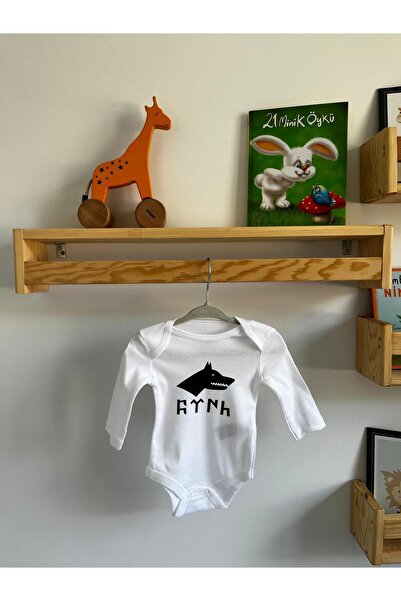 ARASBASKIEVİ بدلة أطفال بيضاء من القطن العضوي 100% بتصميم تركي مع كتابات تركي...