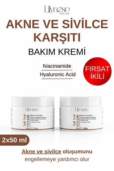 lilynose كريم العناية المضاد للبثور وحب الشباب، يساعد في إزالة البقع (2×50 مل)