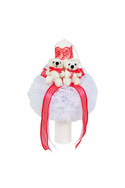 BebeNou Lumânare de botez cu 2 ursuleți de pluș Coral de la Denikos® 524