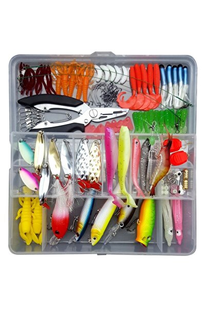 Choice B Kit Fishing Lures Set Hard Artificial Wobblers Metal Jig Spoons Soft...