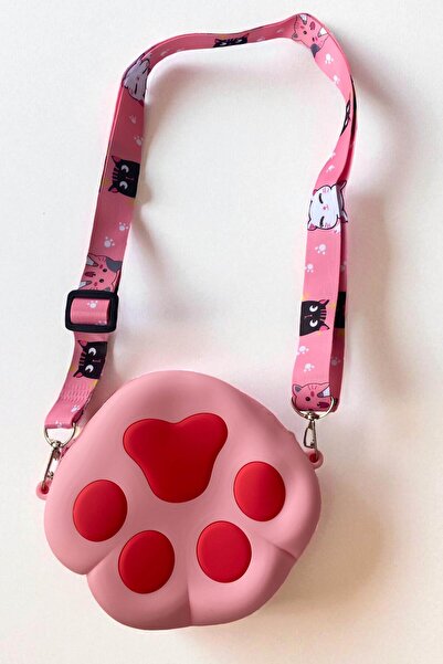 TAKIŞTIR Pink Color Paw Figured Children's Bag