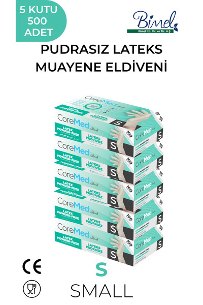 COREMED LATEKS PUDRASIZ MUAYENE ELDİVENİ S-5 PAKET 100'LÜ