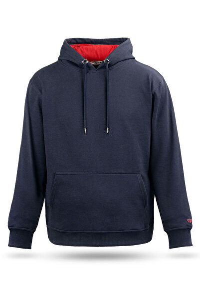 Tarrzzcom Basic Kapşonlu Sweatshirt 3 İplik Şardonsuz Kumaş