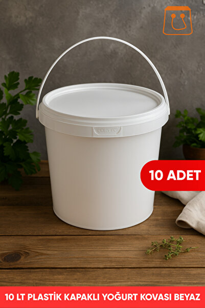Öztürk ambalaj 10 Litre Plastik Kapaklı Sızdırmaz Kova Hobi Gıda Boya Yoğurt ...