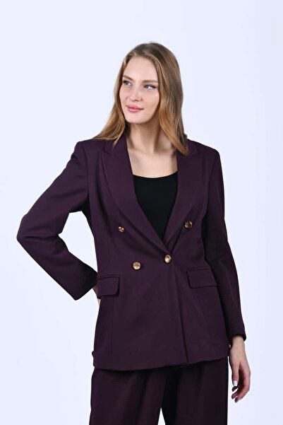 la luce Bordo Kruvaze Blazer Ceket - LC132