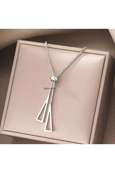 KEVSA Jewelry Colier din oțel inoxidabil – Piramide elegante - LPD1241