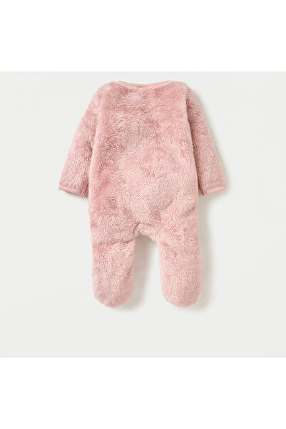Juniors Faux Fur Textured Footed Sleepsuit with Long Sleeves