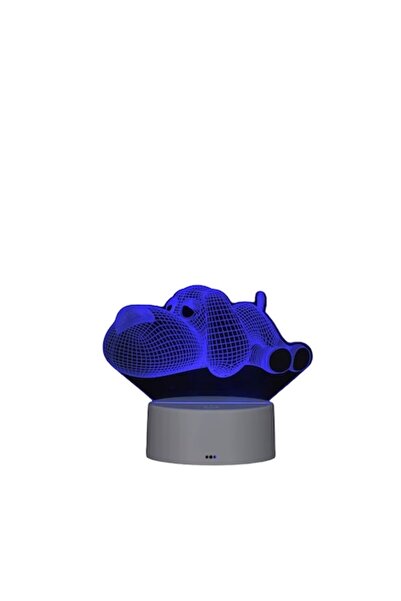 OEM Lampă de noapte decorativă 3D LED RGB - model de cățeluș, 16 culori, telecomandă, USB/baterie
