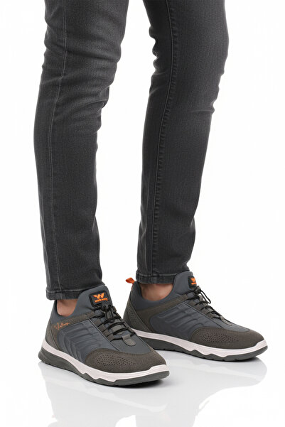 WALKWAY Smoked Elastic Laced Lightweight Flexible Men's Sports Shoes Dong 2534 m