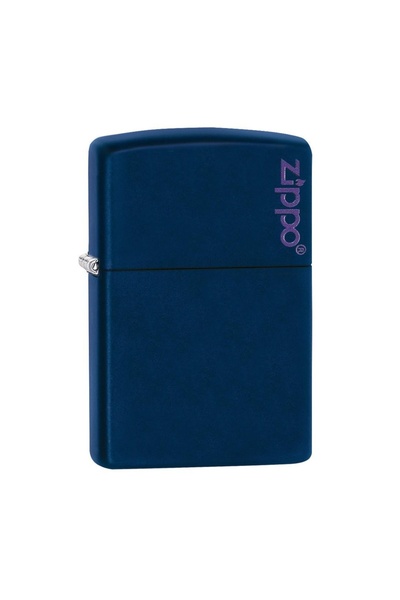 Zippo 239ZL Navy Logo Lighter, metallic, navy blue