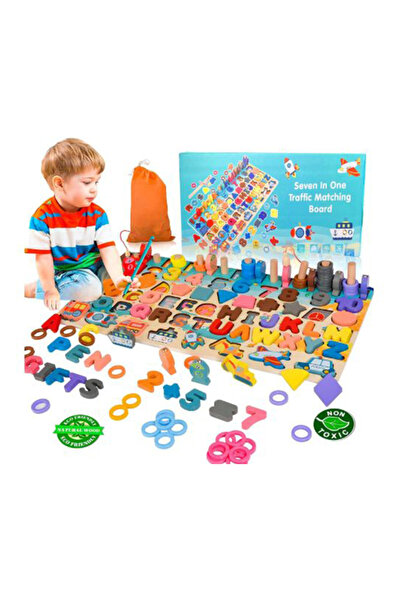 OEM Wooden game 7 activities in 1 Montessori
