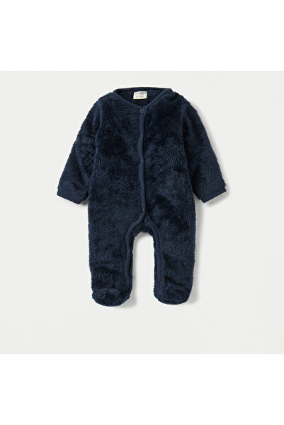 Juniors Plush Closed Feet Sleepsuit with Long Sleeves