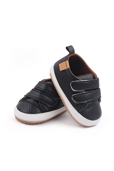 BebeNou Black Baby Shoes with Velcro Straps MBM22-13-6-p13
