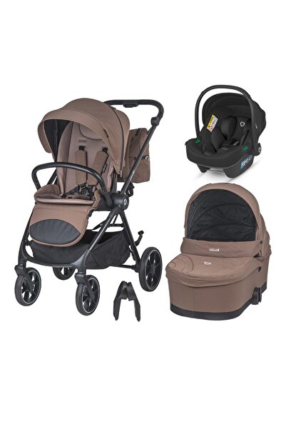 Coccolle Modular 3in1 stroller Serry Light taupe with iSize Knox Black car seat