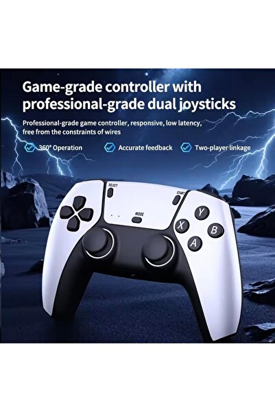 GAMER وحدة تحكم ألعاب مع وحدتي تحكم لاسلكيتين، ومخرج 4K HD، وأكثر من 20000 لعبة كلاسيكية، وسعة تخزين 64 جيجابايت