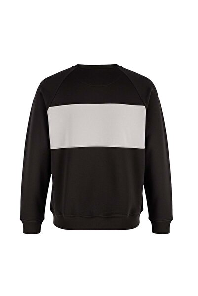 Ozmoz By Mukadder Özden 100% Cotton Fleece-Lined Black Gray Winter Men's Sweatshirt