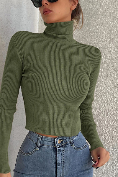 H&E LUXURY DESIGN Women's Khaki Bady Sweater