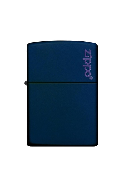 Zippo 239ZL Navy Logo Lighter, metallic, navy blue