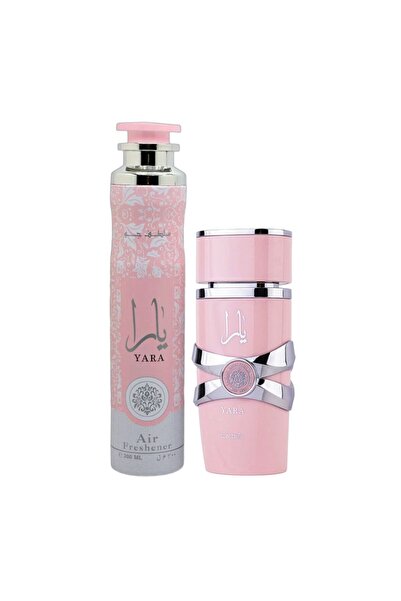 lattafa Yara Perfume Set, 100ml + Yara Room Air Freshener 200ml