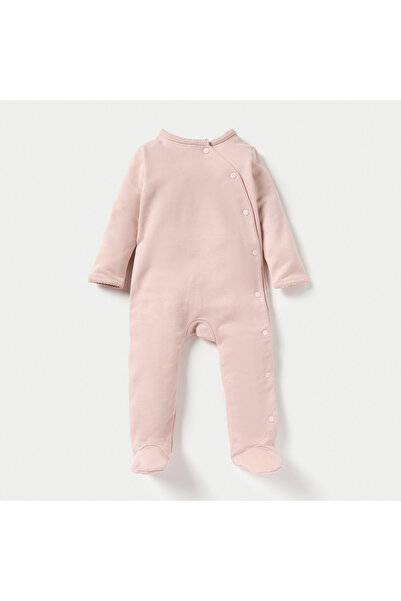 giggles Solid Closed Feet Sleepsuit with Long Sleeves and Detachable Bib