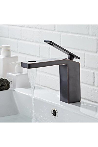 Trendy's Μπαταρία νιπτήρα μπάνιου, αντικέ μαύρο