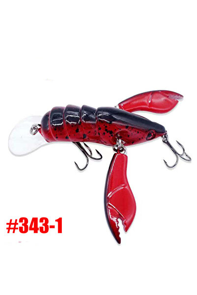Choice 343-1 Red 1pc Jointed Craw Lure Cool Fishing Lures Artificial Baits Fi...