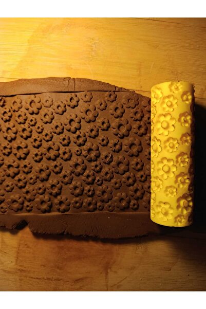 Enbceramic 10 CM ÇİÇEK DOKU RULOSU SERAMİK POLİMER KİL DESEN OKLAVASI