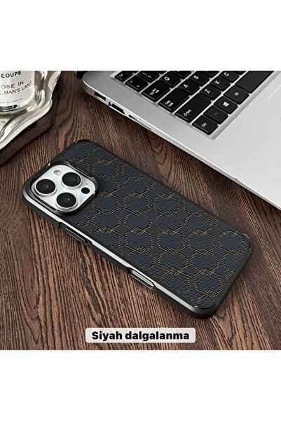 DGN İphone 17 Pro Max Uyumlu Magsafe Karbon Fiber Desenli Darbe Zırhlı Kılıf