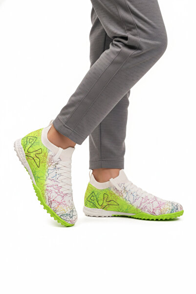 Playup Pantofi de câmp unisex, alb, verde, cu elastic la gleznă, GH-252-153 G