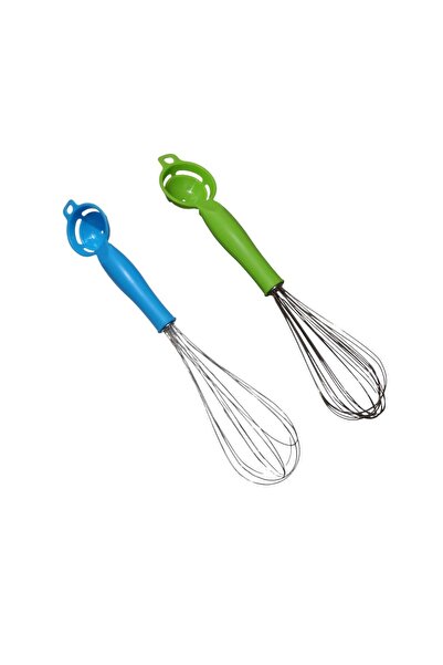 MultiColor Tel metalic cu mâner din plastic și separator de ouă integrat