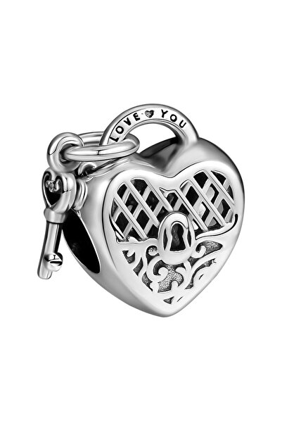 Bijuterii Nadiela Talisman Argint 925, Charm pentru bratari – Key of the heart
