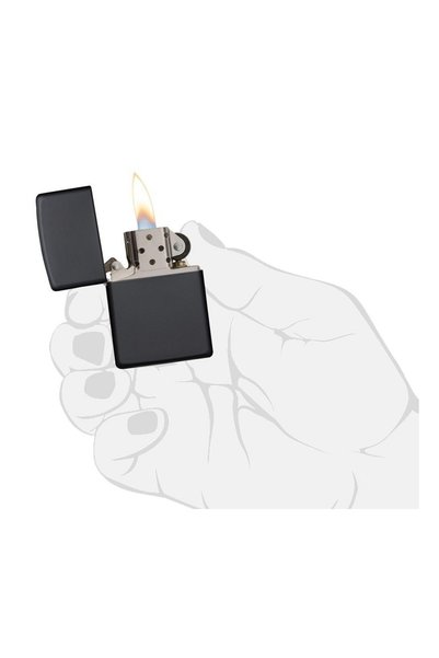 Zippo 218 Bricheta Black Matte, metalica, neagra