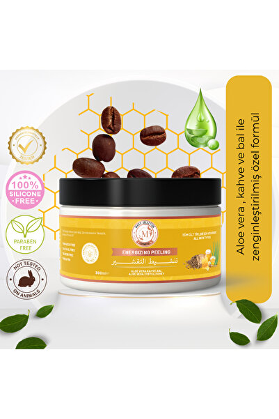 Maxx Selection Professional Doğal Kahve Çekirdekli Besleyici Nemlendirici Canlandırıcı Yüz Ve Vücut için Enerji Verici Peeling