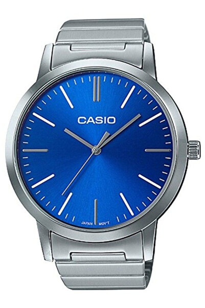 Casio ساعة نسائية تناظرية بمينا أزرق - LTP-E118D-2A