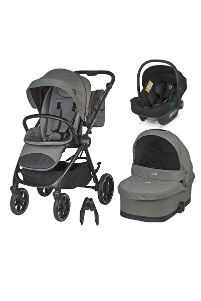Coccolle Modular 3in1 stroller Serry Moss green with iSize Knox Black car seat