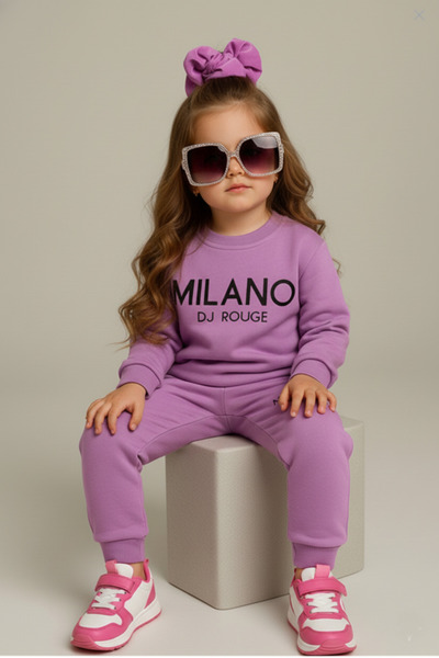 LittlePoffy طقم ملابس علوي وسفلي للفتيات مكون من قطعتين