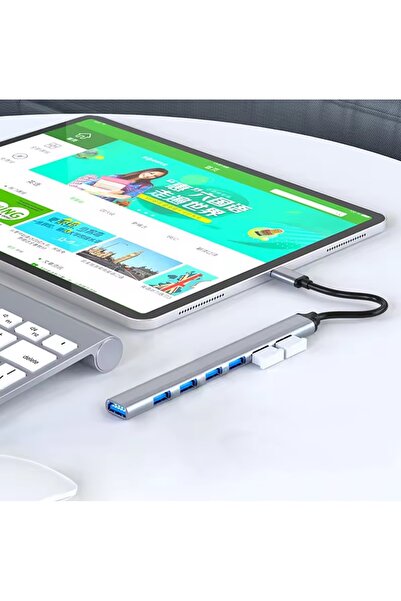 Aptel USB hub, 6 USB 2.0 ports + 1 USB 3.0 port, 5 Gb/s, plastic, 15.5x1.7x0.7 cm