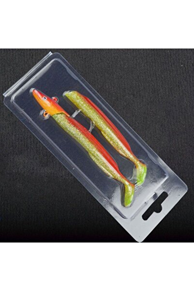 Choice Orange Long-distance sea fishing lead-head hook soft fish bait, lure b...