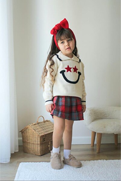 NURTOPU Knitwear Girl's Set Top and Bottom Set High Quality and Flexible Cotton Fabric
