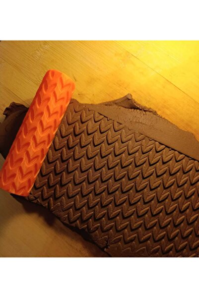 Enbceramic 10 CM SERAMİK POLİMER KİL DOKU RULOSU DESEN OKLAVASI