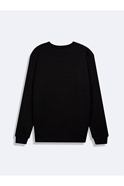 Ltb Uzun Kollu Sıfır Yaka Basıc Antrasit Sweatshırt