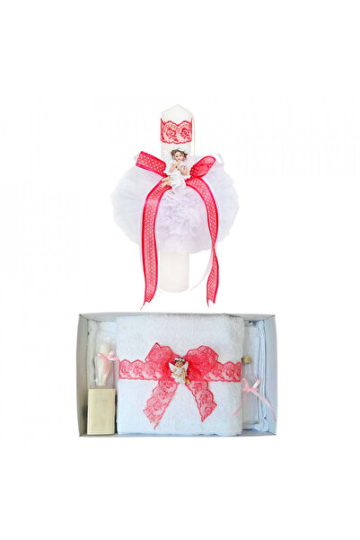 BebeNou Σετ Λαμπάδας Βάπτισης & Προίκας σε Κοραλί για Κορίτσια - NKO3026