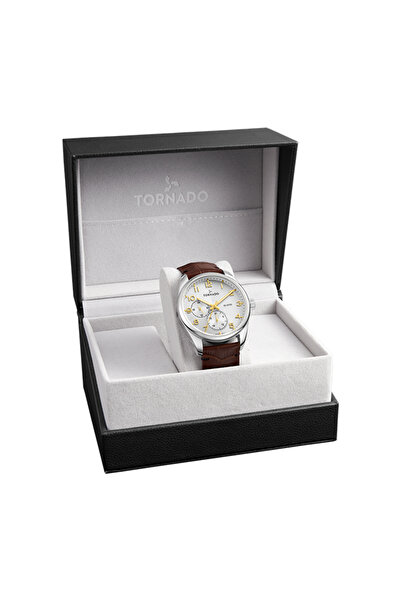 Tornado CELESTIA CLASSIC Men's Multi Function White Dial Watch - T25102-SLDW