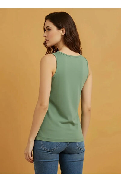 JENİKA Women's Daily Thick Strap Cotton Stretch Fabric Undershirt