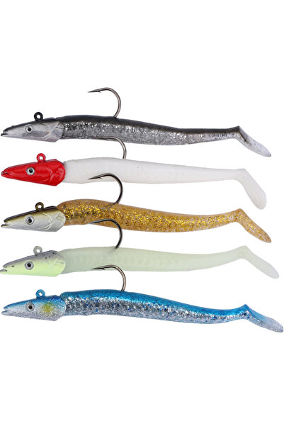 Choice 401-5 قطع مزيج الألوان 5 قطع طُعم صيد ناعم 10 جرام/11 سم طُعم صناعي مت...